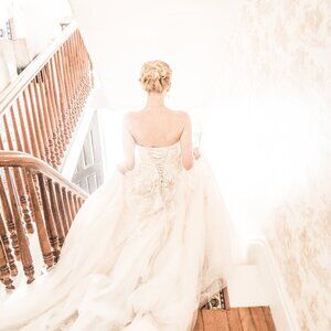 Embroidered Ball Gown Wedding Dress